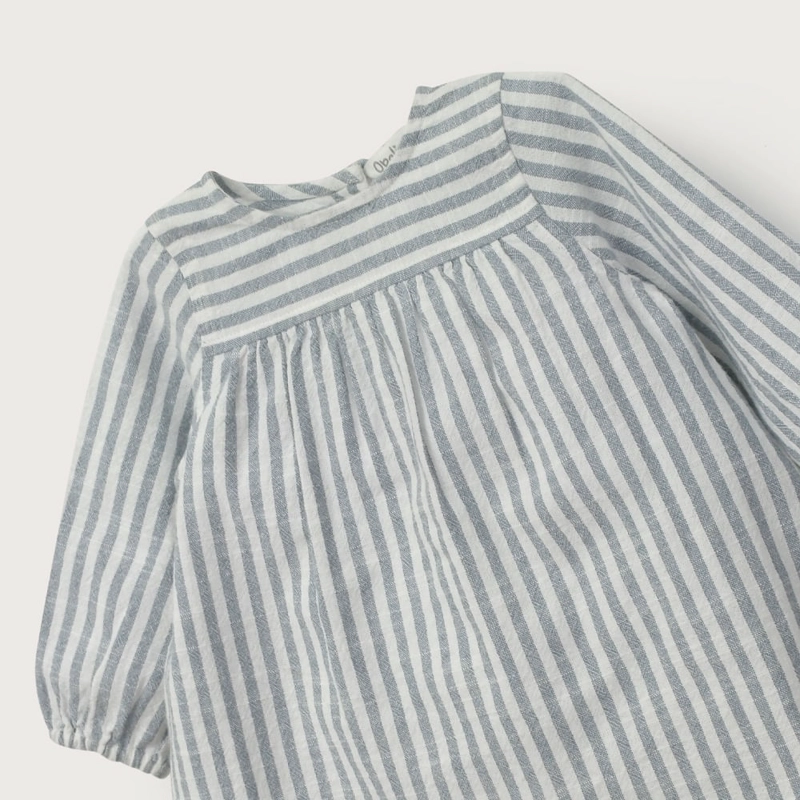 VESTIDO AZUL CON LINEAS DE BEBE  NIÑA OPALINE - 4