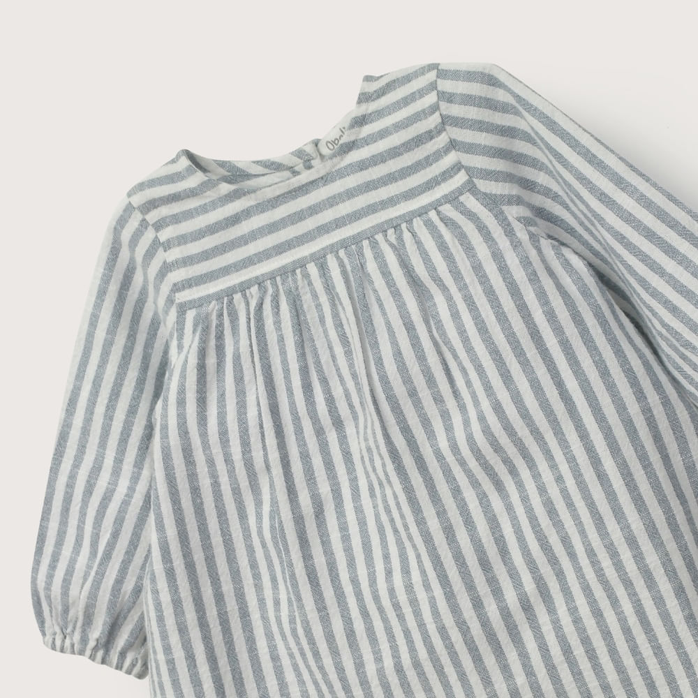 VESTIDO AZUL CON LINEAS DE BEBE  NIÑA OPALINE - 7