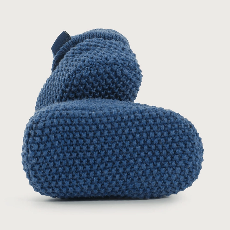 PANTUFLA BEBE  TEJIDA AZUL DE NIÑO OPALINE - 3