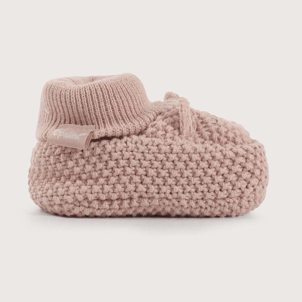 PANTUFLA BEBE  TEJIDA BEIGE UNISEX OPALINE - 2