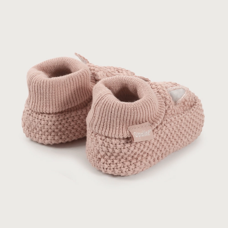 PANTUFLA BEBE  TEJIDA BEIGE UNISEX OPALINE - 5