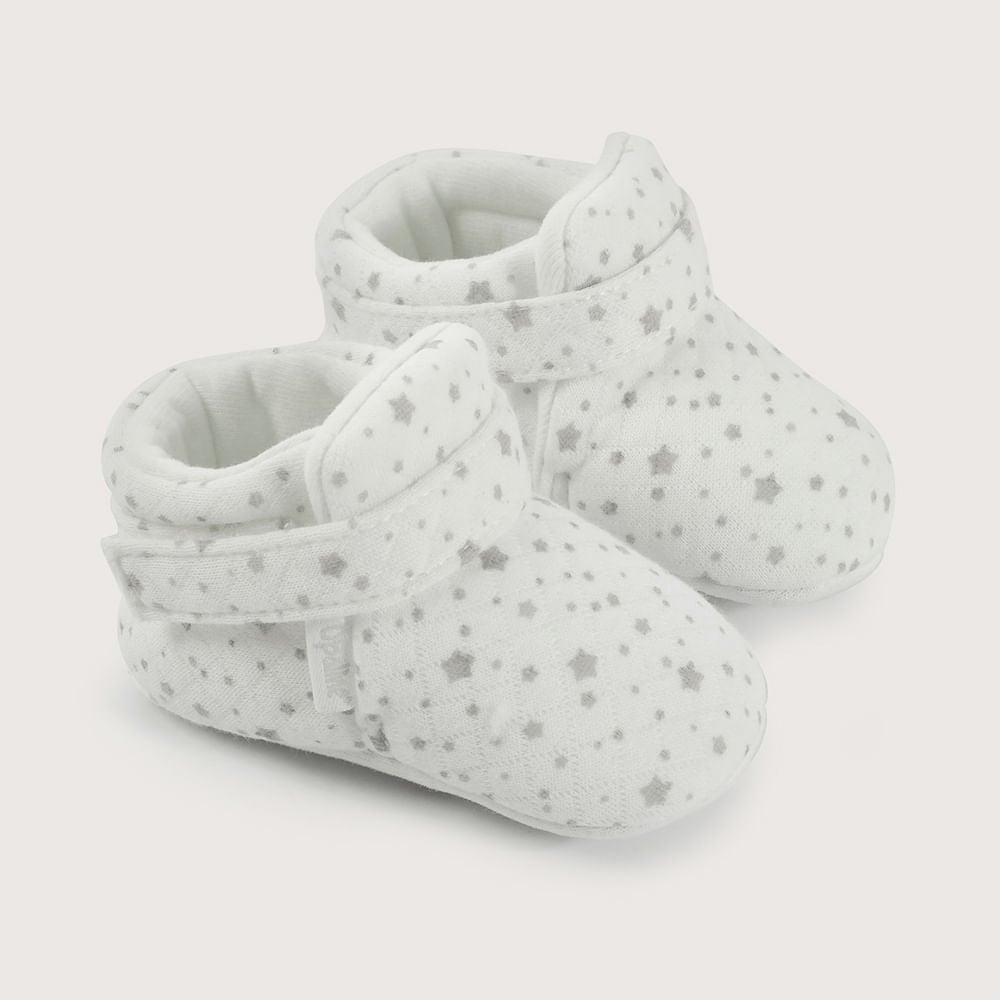 PANTUFLA BEBE  ALGODON BLANCA UNISEX OPALINE - 1
