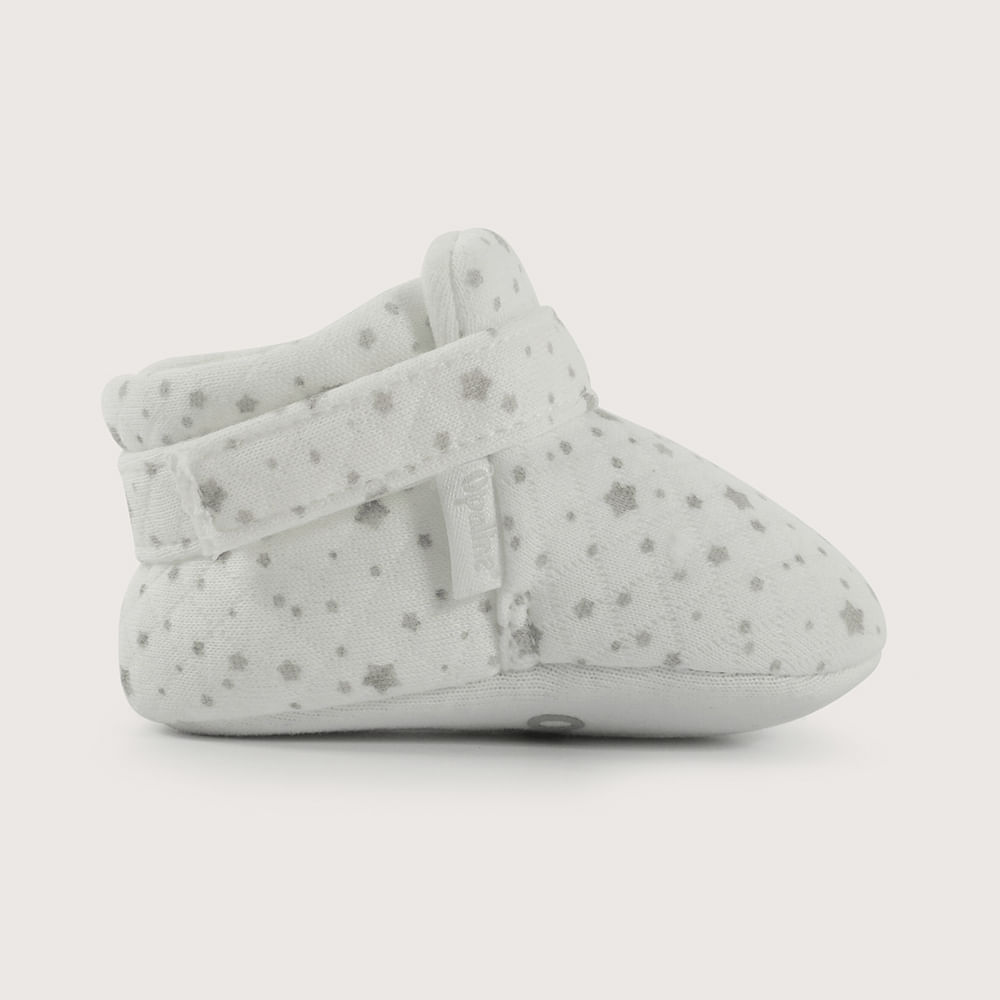 PANTUFLA BEBE  ALGODON BLANCA UNISEX OPALINE - 2
