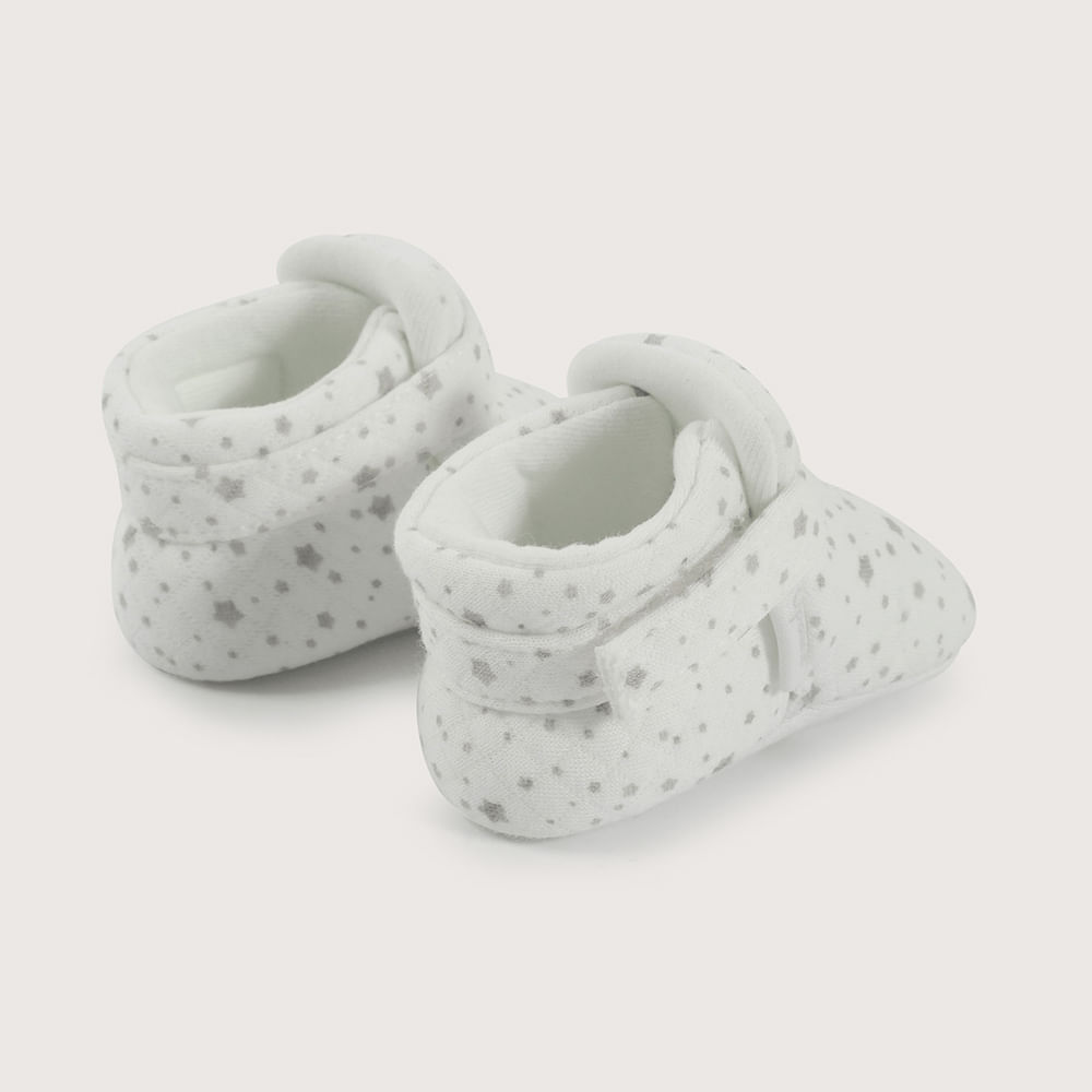 PANTUFLA BEBE  ALGODON BLANCA UNISEX OPALINE - 5