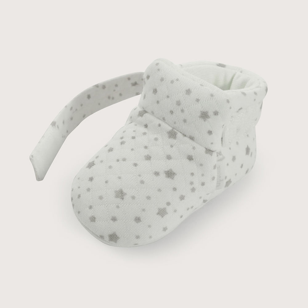 PANTUFLA BEBE  ALGODON BLANCA UNISEX OPALINE - 6