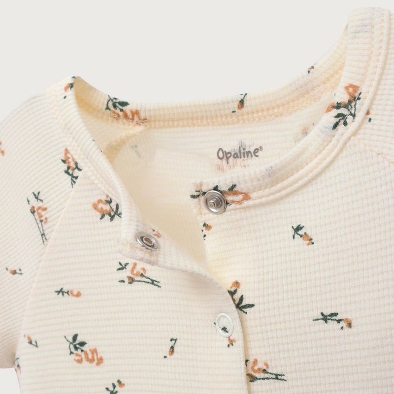 BOMBACHO WAFFLE ESTAMPADO BLANCO DE BEBE  NIÑA OPALINE - 4