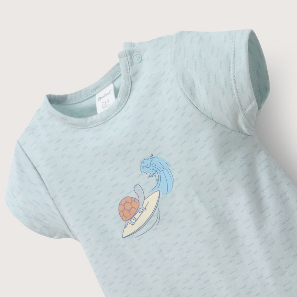 BOMBACHO CELESTE ESTAMPADO DE BEBE  NIÑO OPALINE - 4
