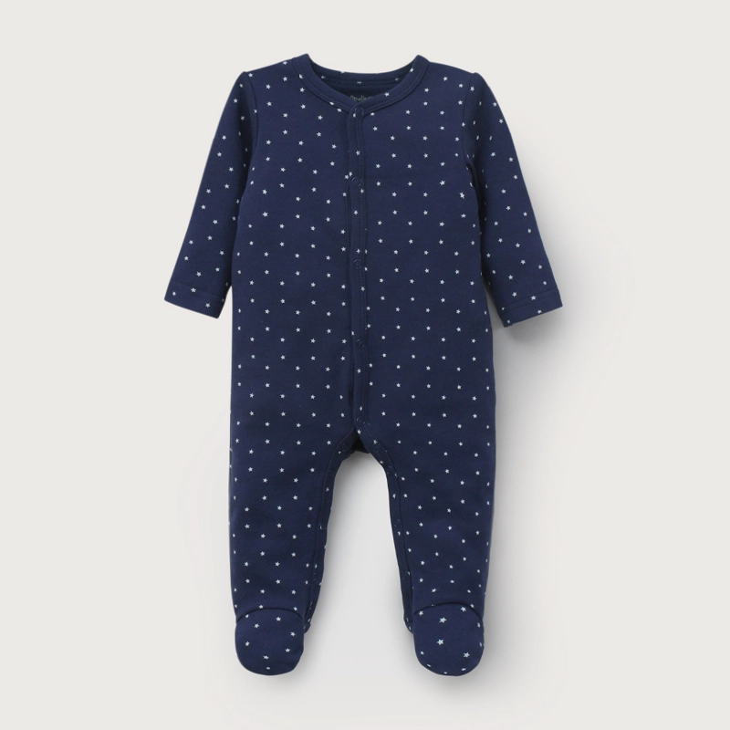 CONJUNTO 5 PIEZAS AZUL CON ESTRELLAS DE BEBE NIÑO OPALINE - 3
