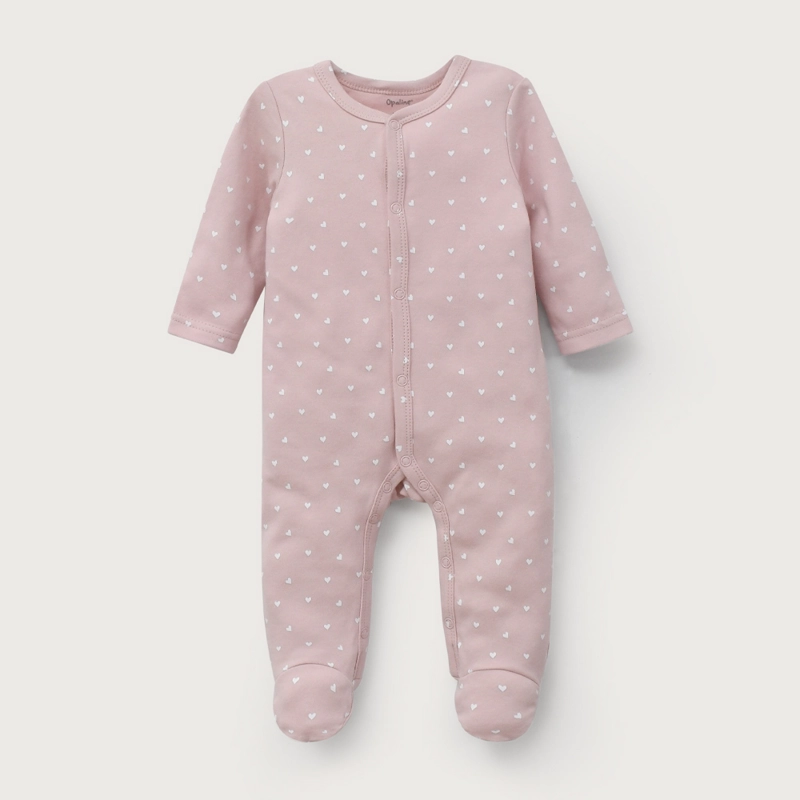 CONJUNTO 5 PIEZAS ROSADO CON CORAZONES DE BEBE  NIÑA OPALINE - 3