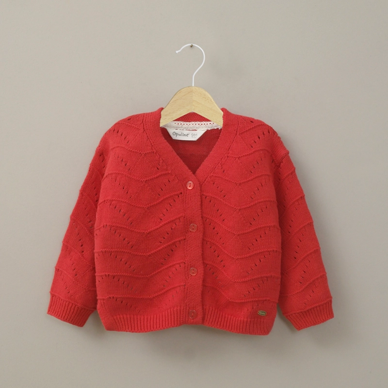 CHALECO ROJO DE NIÑA OPALINE - 1
