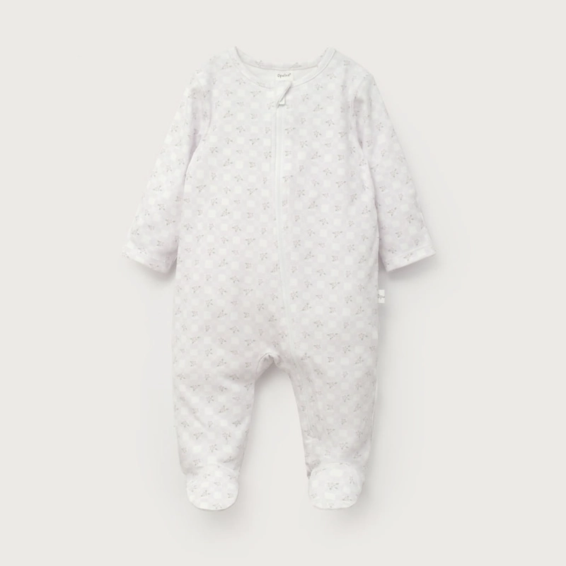 CONJUNTO 3 PIEZAS OSITO, BODY Y PANTALON LILA DE BEBE  NIÑA OPALINE - 4