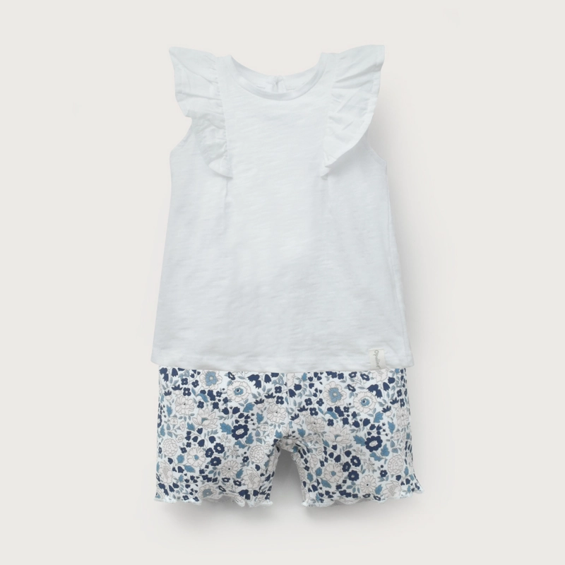 CONJUNTO CALZA Y POLERA BLANCA DE NIÑA OPALINE - 2