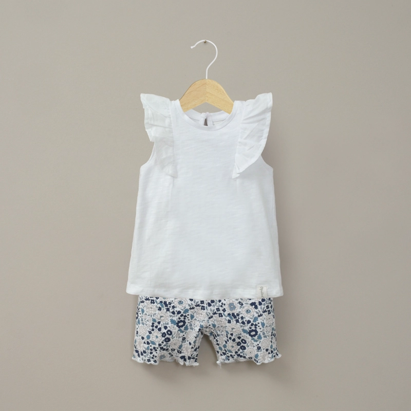 CONJUNTO CALZA Y POLERA BLANCA DE NIÑA OPALINE - 6