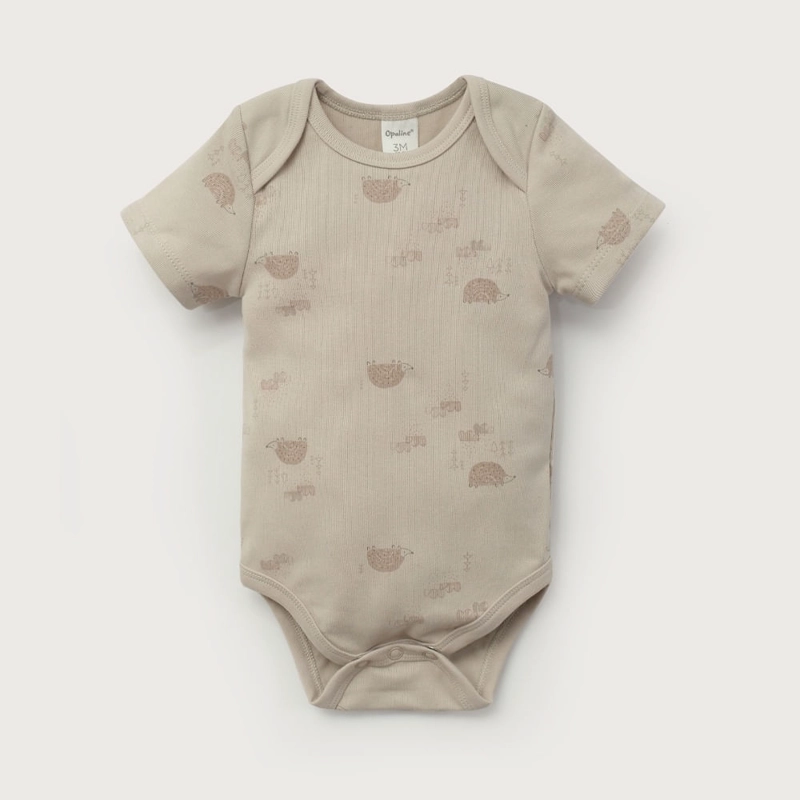 CONJUNTO 3 PIEZAS BODIES Y PANTALON BEIGE DE BEBE  UNISEX OPALINE - 3