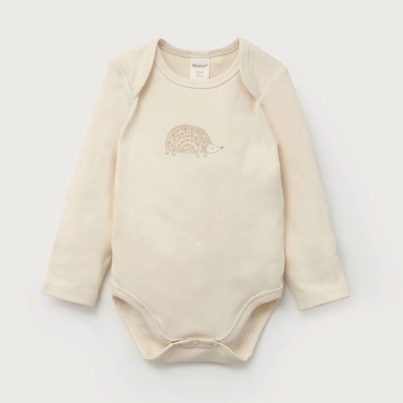 CONJUNTO 3 PIEZAS BODIES Y PANTALON BEIGE DE BEBE  UNISEX OPALINE - 4