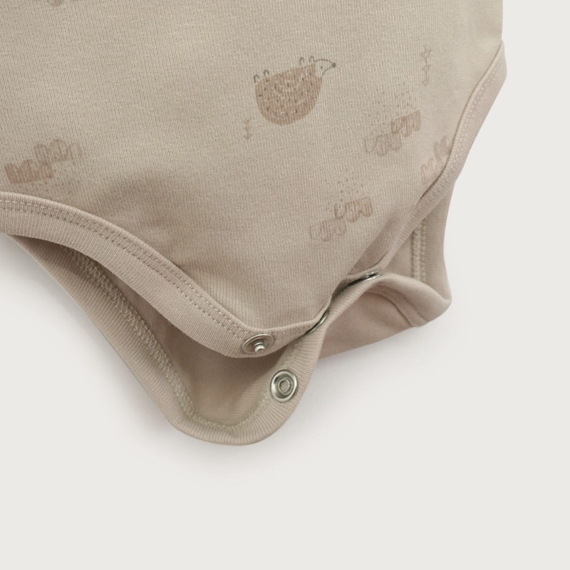 CONJUNTO 3 PIEZAS BODIES Y PANTALON BEIGE DE BEBE  UNISEX OPALINE - 6