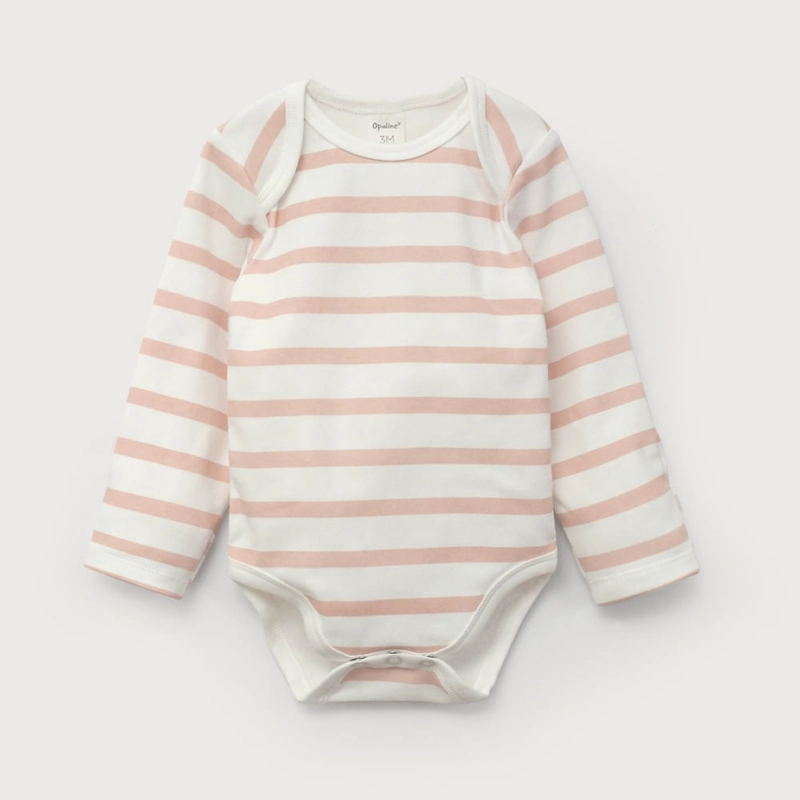 CONJUNTO 3 PIEZAS BODIES Y PANTALON ROSADO DE BEBE  NIÑA OPALINE - 4