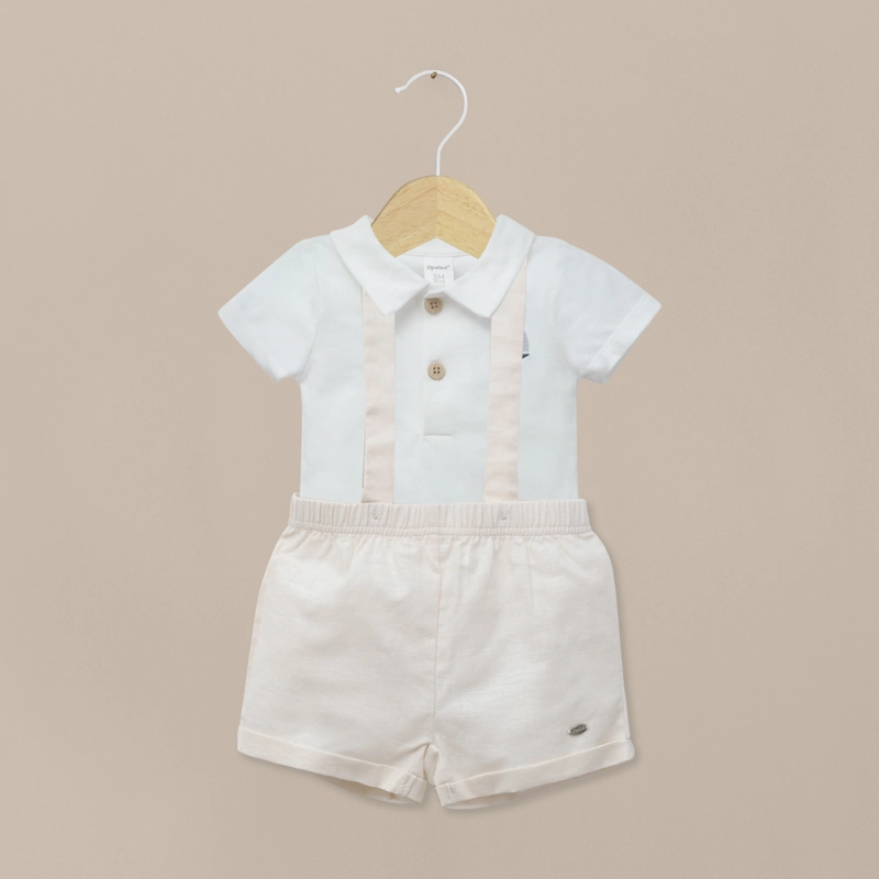 CONJUNTO BEIGE DE BEBE  NIÑO OPALINE - 1