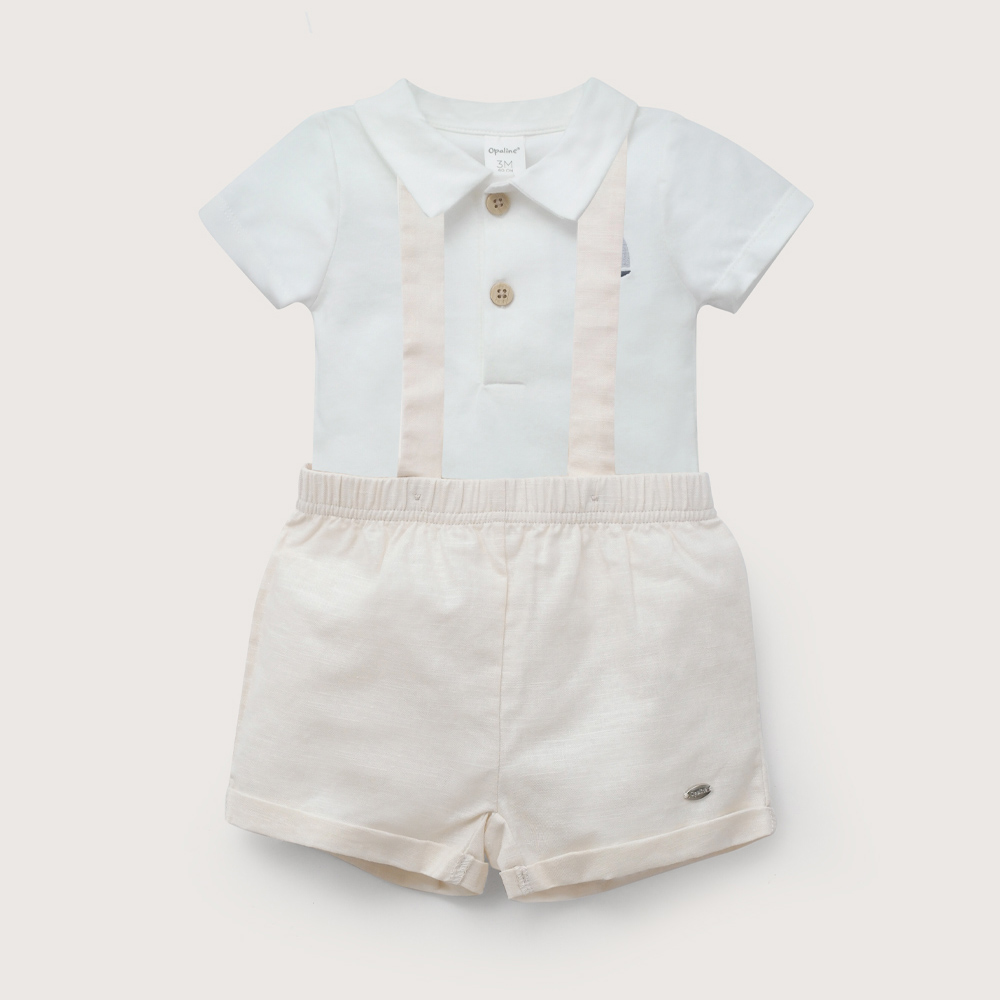 CONJUNTO BEIGE DE BEBE  NIÑO OPALINE - 2