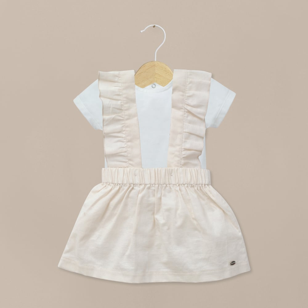 CONJUNTO BEIGE DE BEBE  NIÑA OPALINE - 1