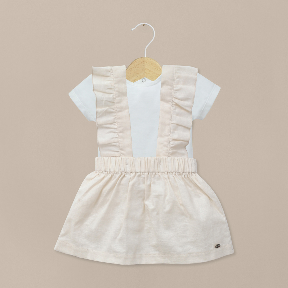 CONJUNTO BEIGE DE BEBE  NIÑA OPALINE - 1