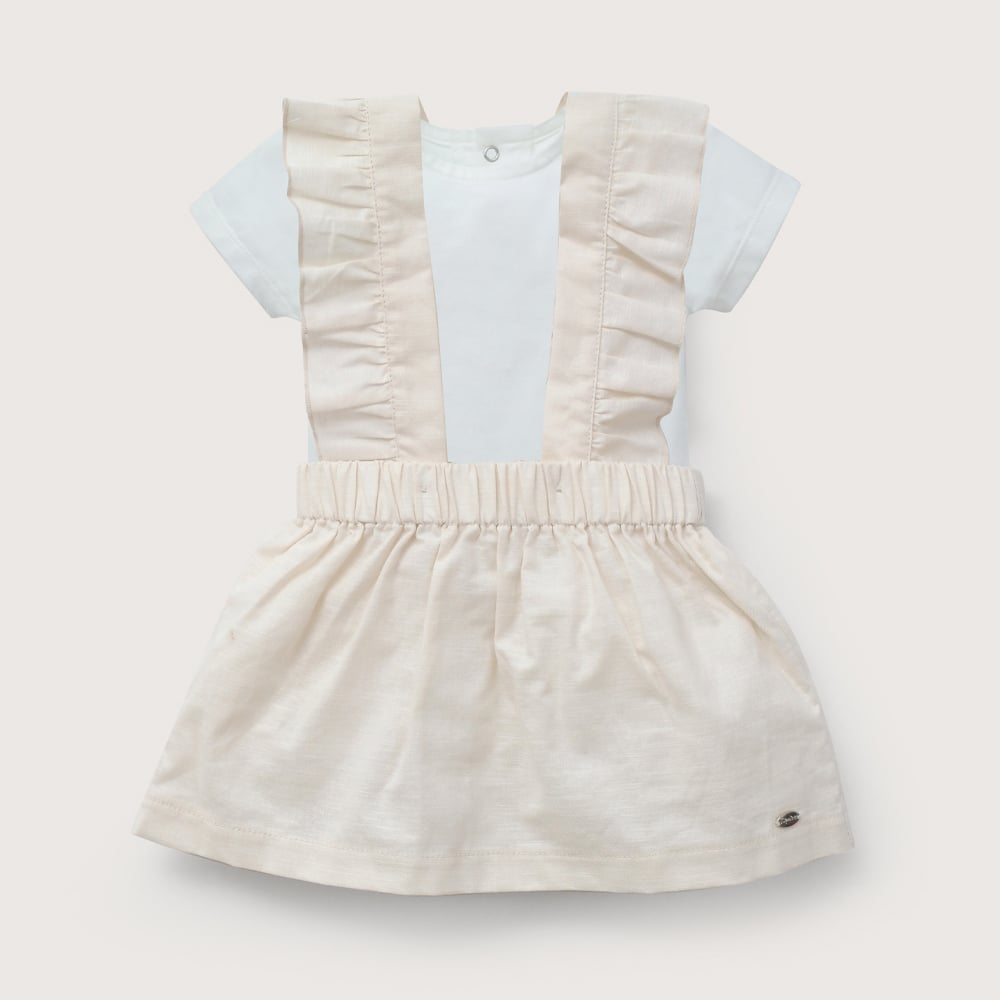 CONJUNTO BEIGE DE BEBE  NIÑA OPALINE - 2