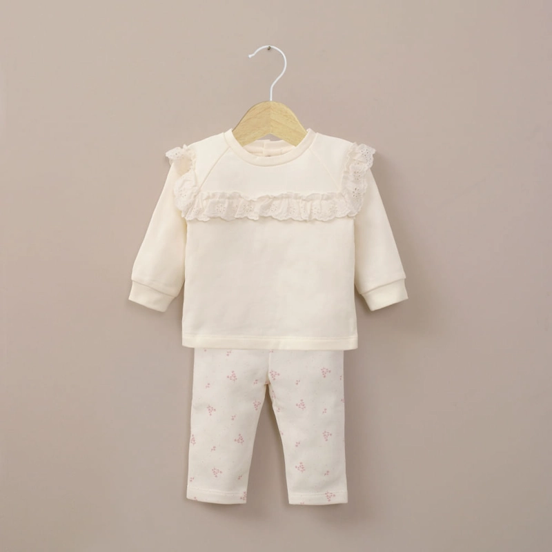 CONJUNTO BUZO BLANCO DE BEBE NIÑA OPALINE - 1
