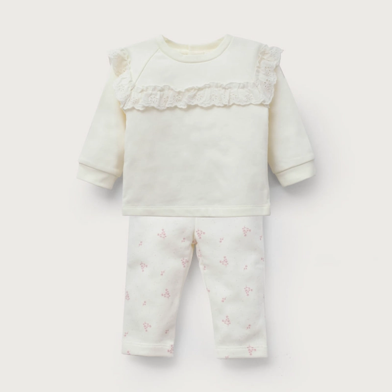 CONJUNTO BUZO BLANCO DE BEBE NIÑA OPALINE - 2