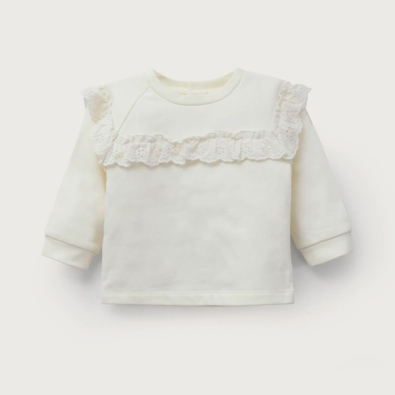 CONJUNTO BUZO BLANCO DE BEBE NIÑA OPALINE - 3
