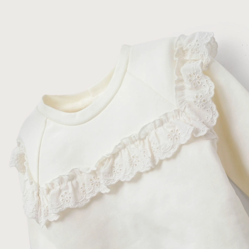 CONJUNTO BUZO BLANCO DE BEBE NIÑA OPALINE - 5