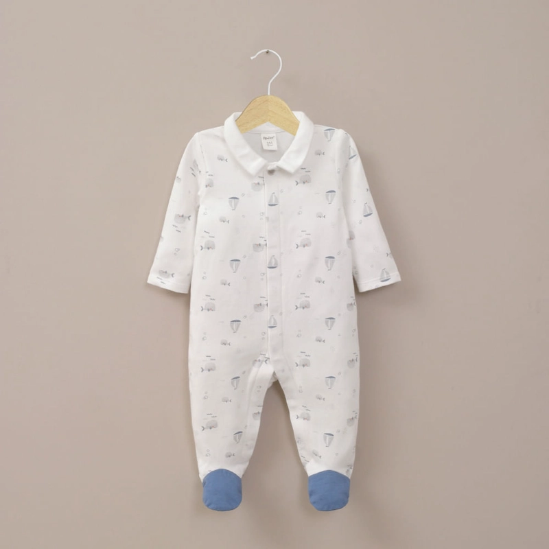OSITO BLANCO ESTAMPADO DE BEBE NIÑO OPALINE - 1