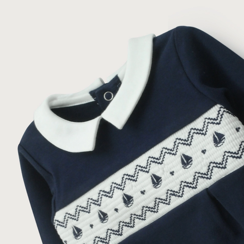 CONJUNTO CEREMONIA AZUL DE BEBE NIÑO OPALINE - 5