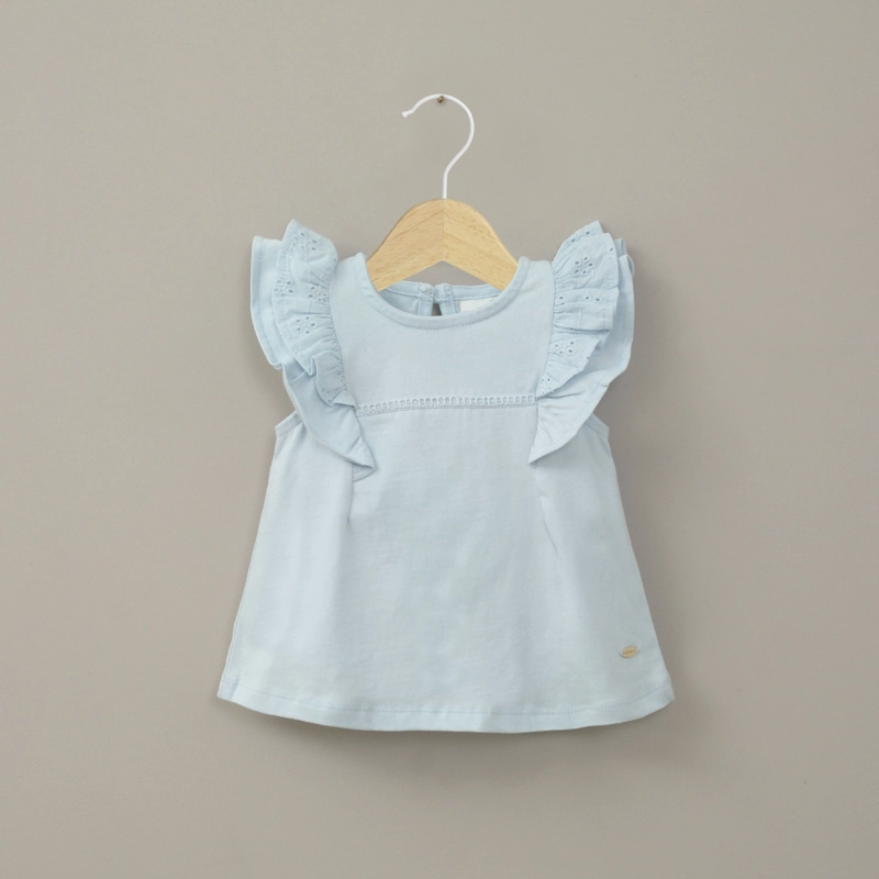 POLERA CELESTE DE NIÑA OPALINE - 1