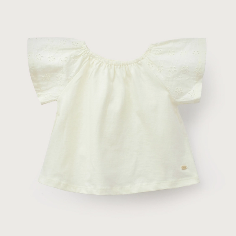 POLERA BRODERIE AMARILLA DE NIÑA OPALINE - 2