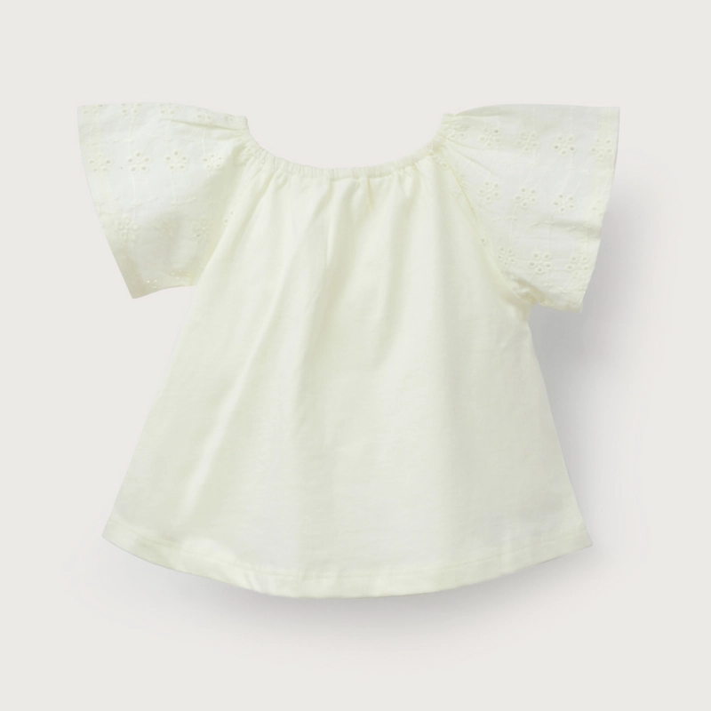 POLERA BRODERIE AMARILLA DE NIÑA OPALINE - 3