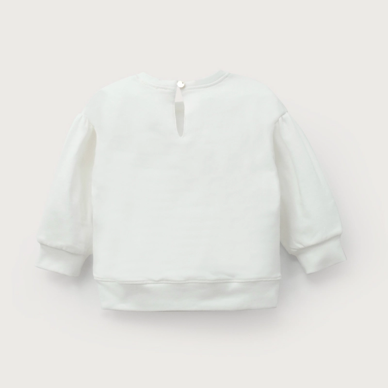 POLERON BLANCO CON BORDADO DE NIÑA OPALINE - 3