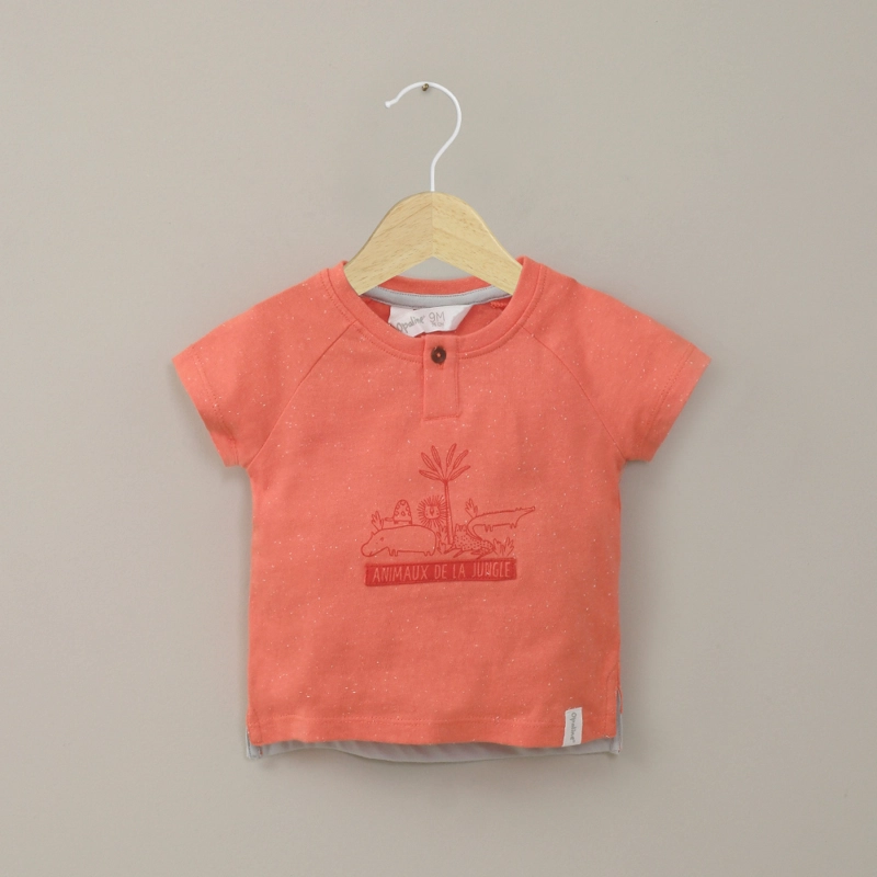 POLERA MANGA CORTA ROJA DE NIÑO OPALINE - 1