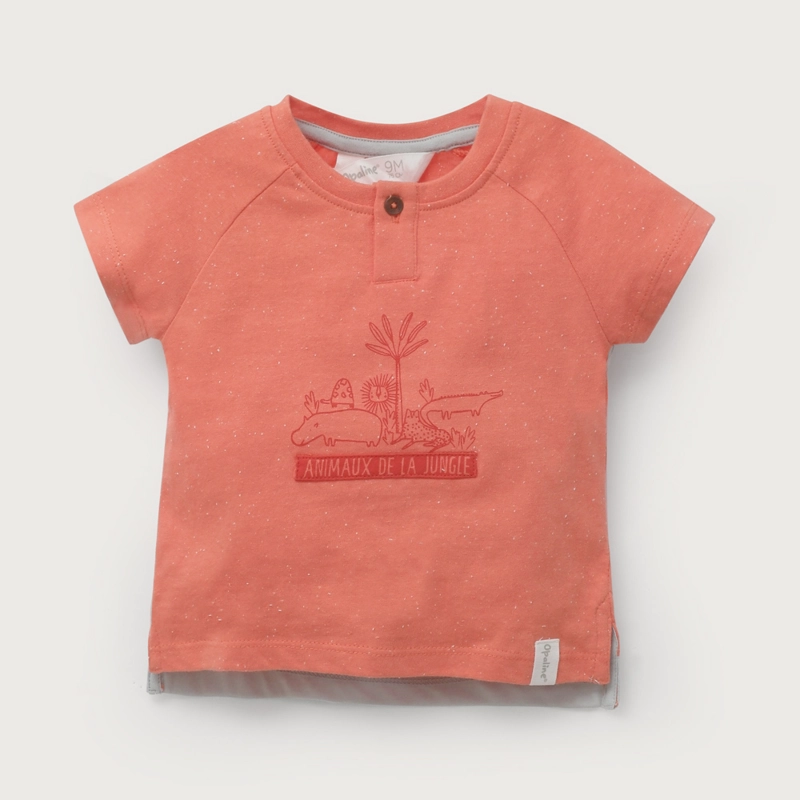 POLERA MANGA CORTA ROJA DE NIÑO OPALINE - 2