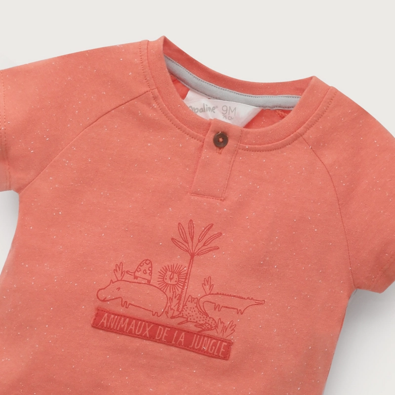 POLERA MANGA CORTA ROJA DE NIÑO OPALINE - 4