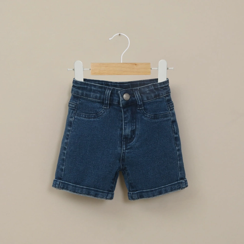 SHORT DE JEANS OSCURO DE NIÑO OPALINE - 1