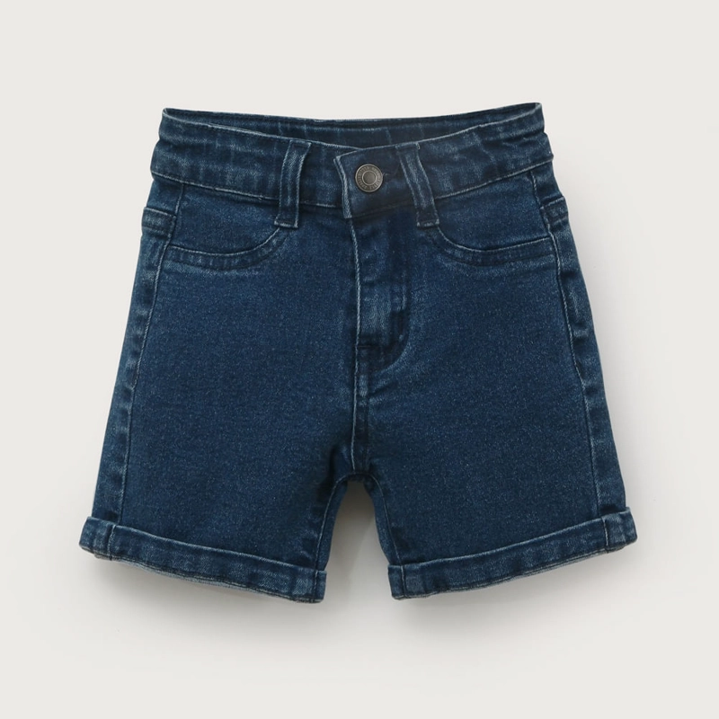 SHORT DE JEANS OSCURO DE NIÑO OPALINE - 2
