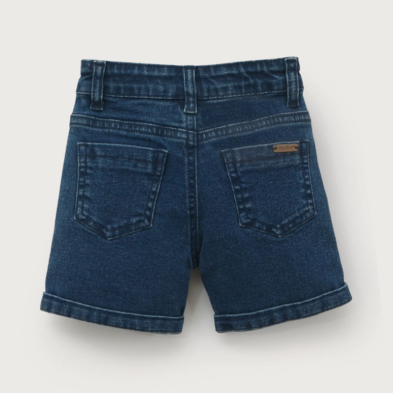 SHORT DE JEANS OSCURO DE NIÑO OPALINE - 3