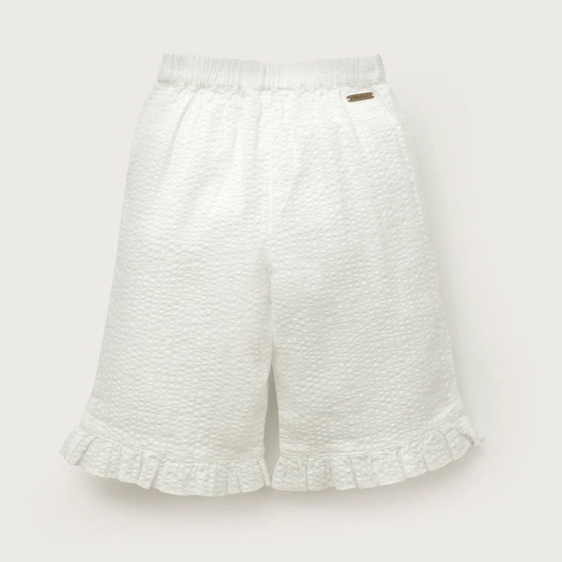 PANTALON PALAZZO BLANCO DE NIÑA OPALINE - 3
