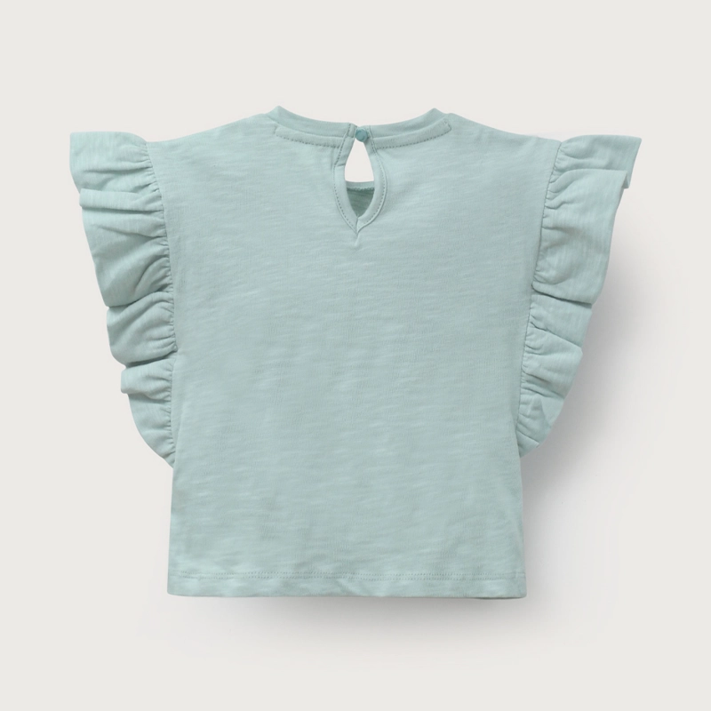 POLERA MANGA CORTA VERDE DE NIÑA OPALINE - 3