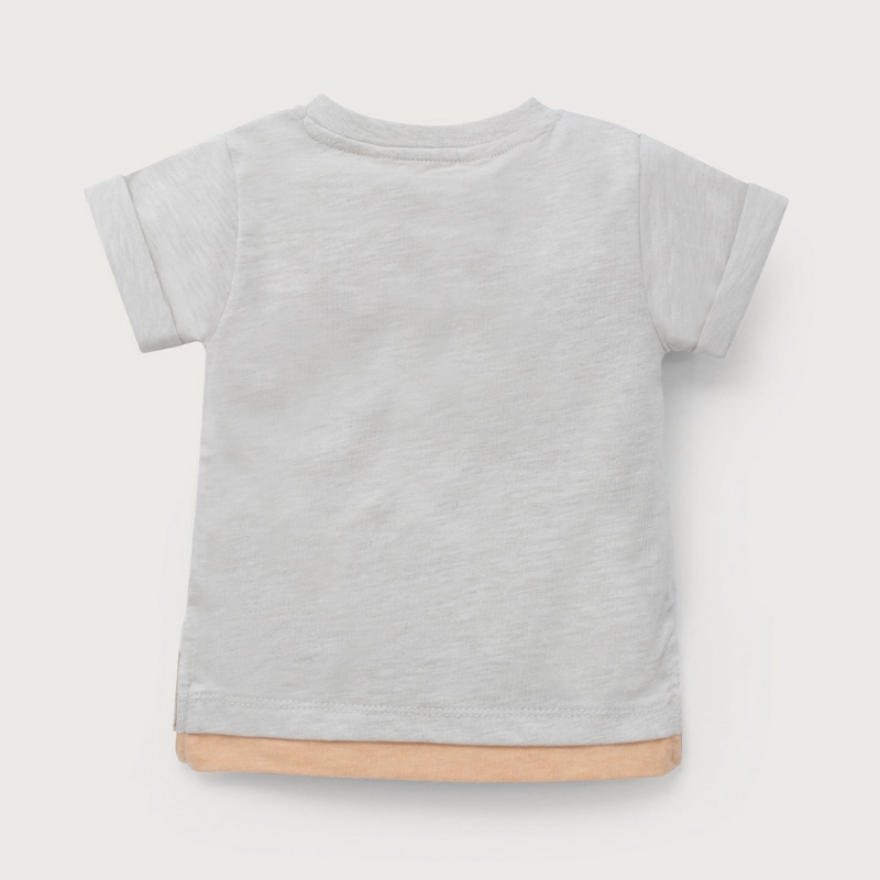 POLERA MANGA CORTA BEIGE DE NIÑO OPALINE - 3