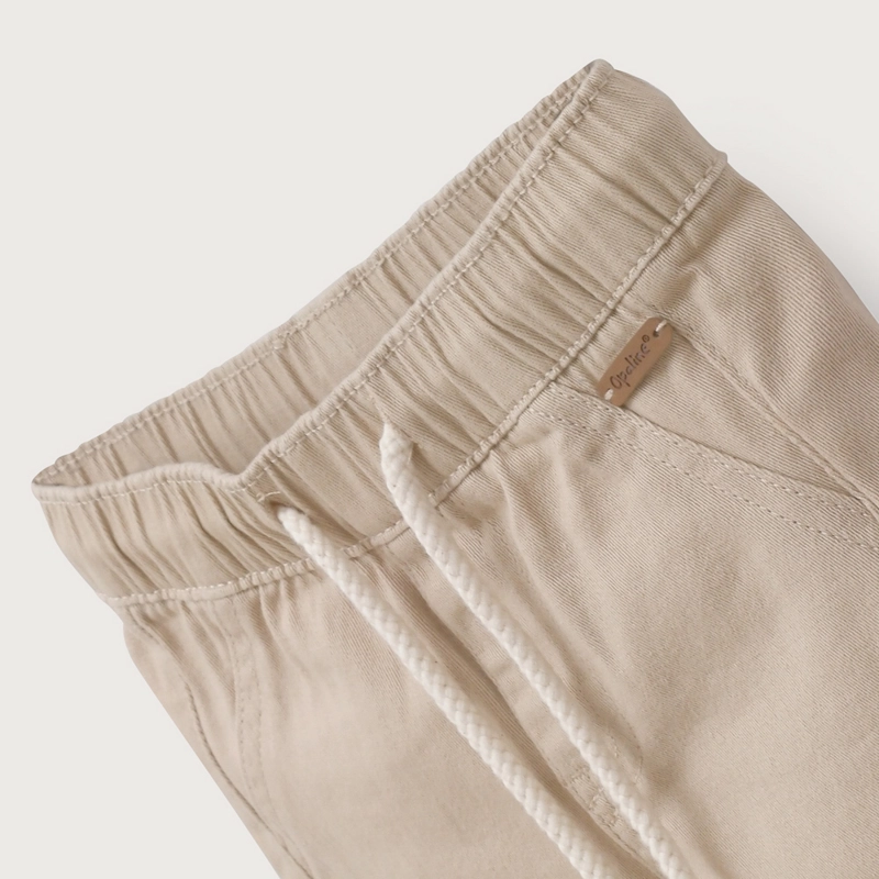 SHORT DE GABARDINA BEIGE DE NIÑO OPALINE - 4