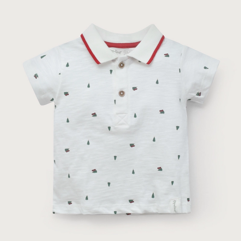 POLERA CUELLO PIQUE NAVIDAD NIÑO OPALINE - 2