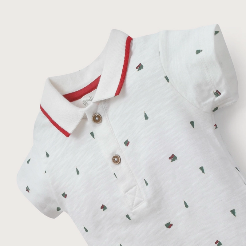 POLERA CUELLO PIQUE NAVIDAD NIÑO OPALINE - 4