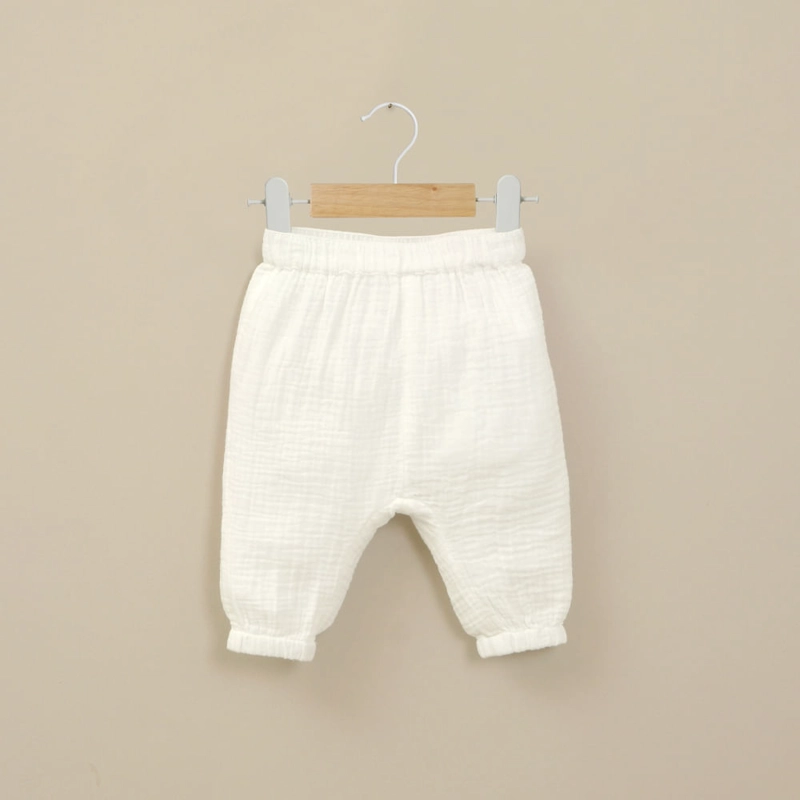 PANTALON BOMBACHO BLANCO DE BEBE NIÑA OPALINE - 1