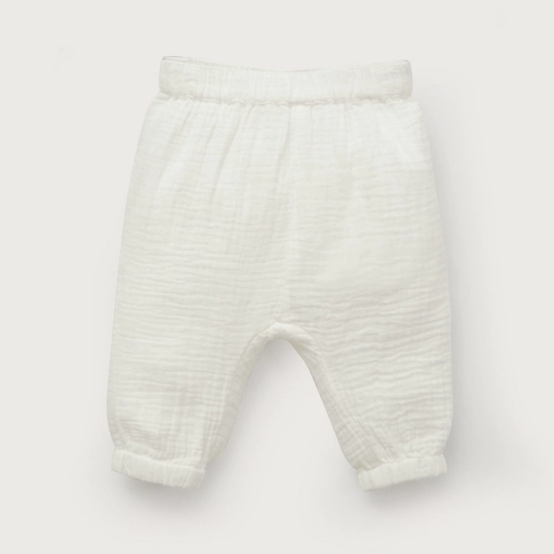 PANTALON BOMBACHO BLANCO DE BEBE NIÑA OPALINE - 2
